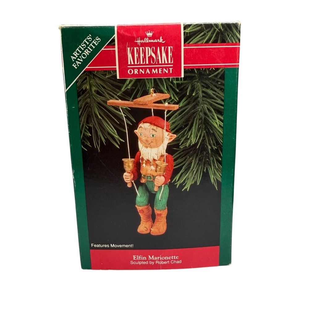 Hallmark Keepsake Elfin Marionette Ornament 1992 Christmas Holidays Nostalgic